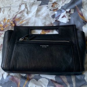 Coach Clutch in Black leather